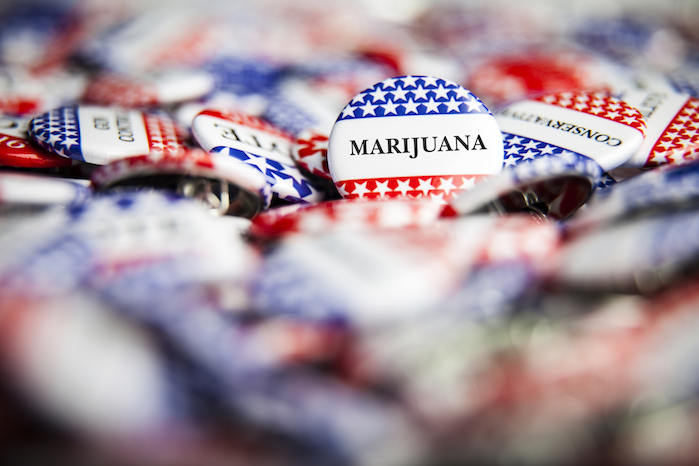Election Vote Buttons - Marijuana